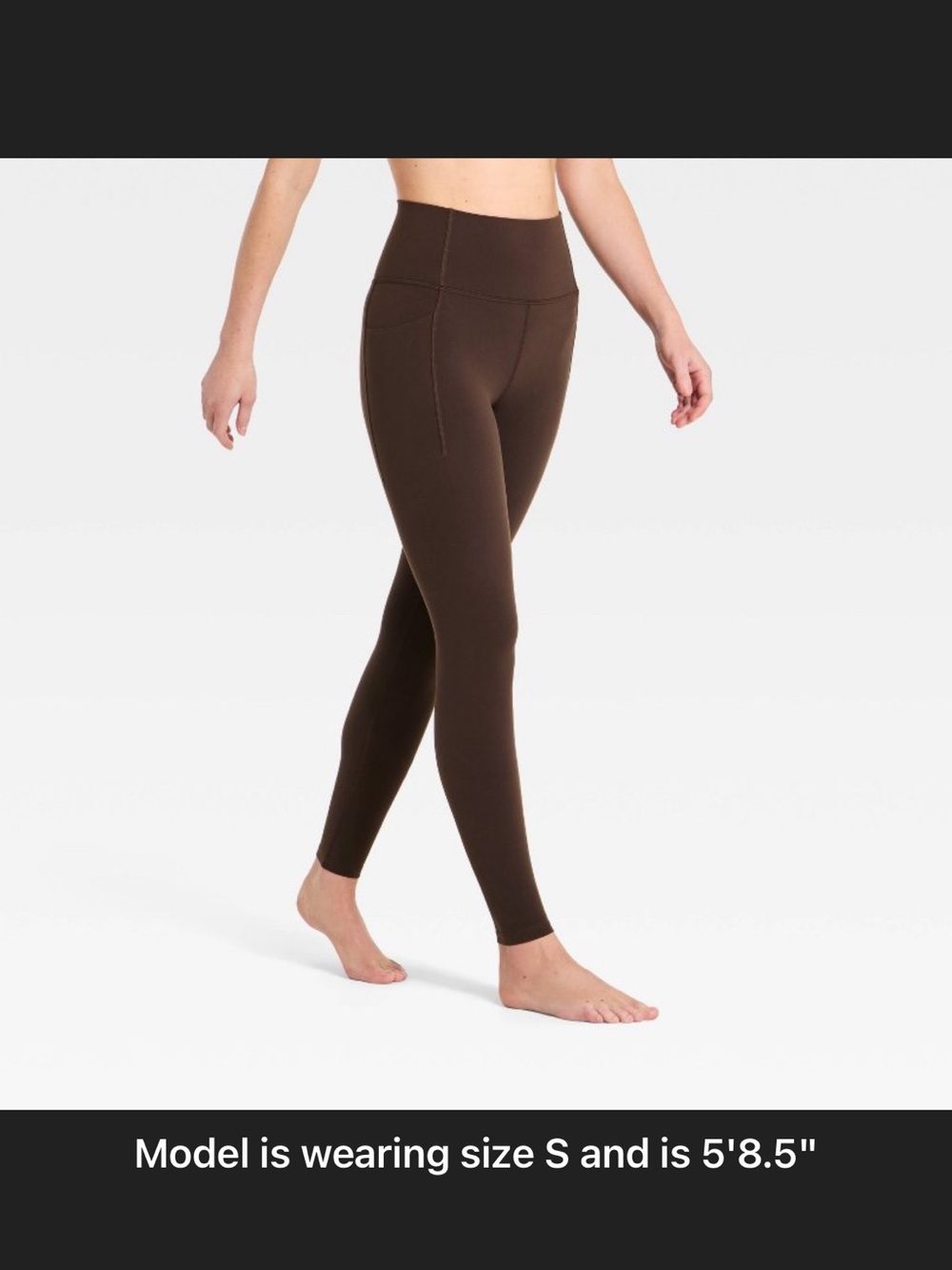 High-Waist Brown Leggings